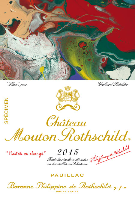 Etiquette Château Mouton Rothschild 2015 Gerhard Richter